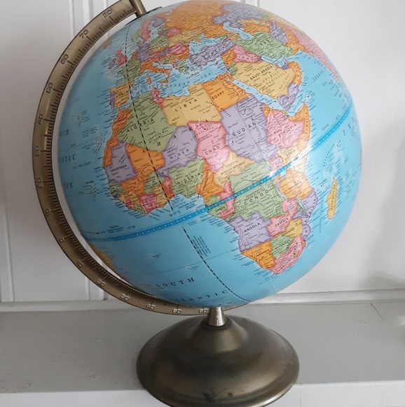 Vintage Other - Vintage George F. Cram Company Blue 12 Inch Globe